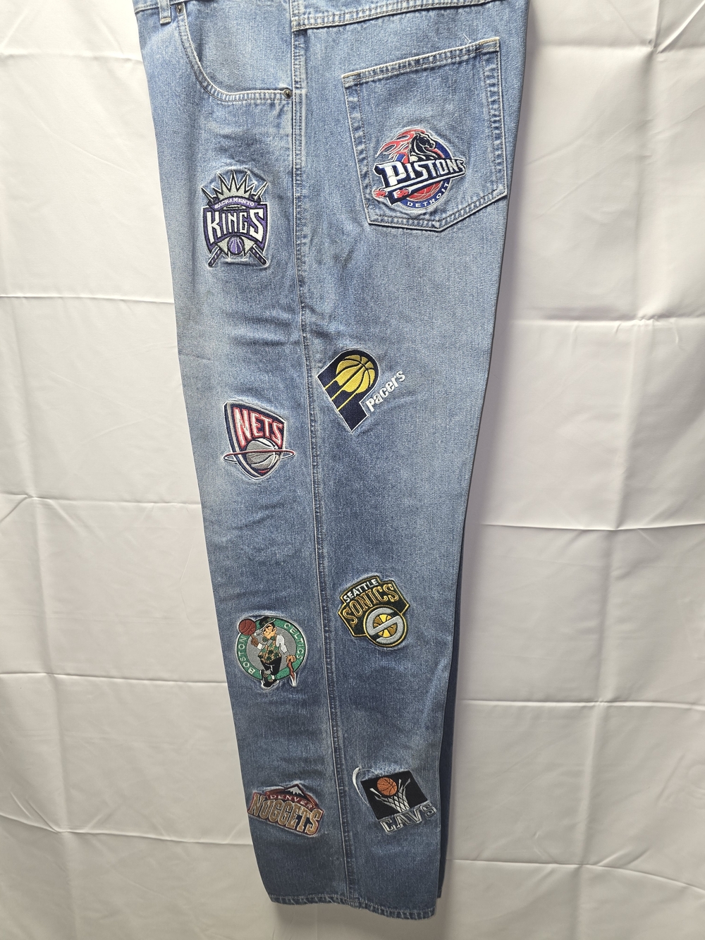 Vintage NBA All Teams Pants Mens 38*32 Blue NBA Basketball UNK Jeans 2000s